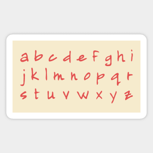 Latin Alphabet (lowercase) Magnet